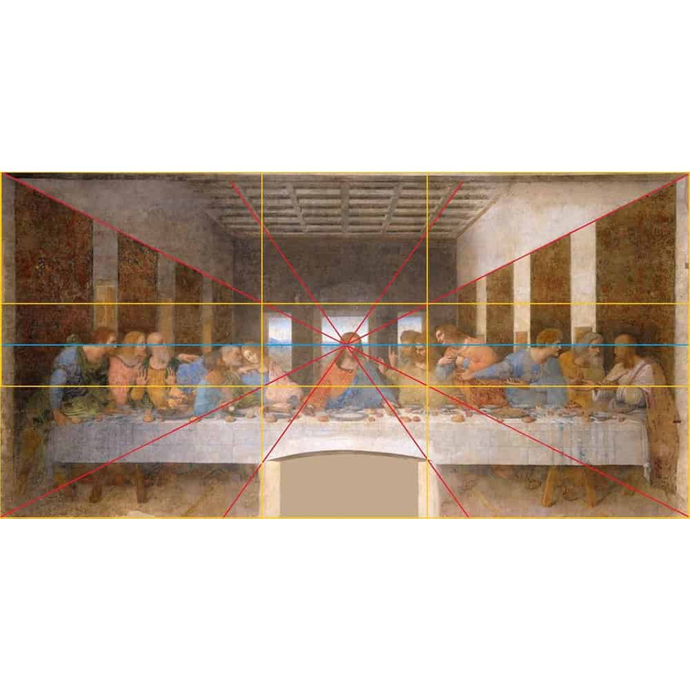ostatnia wieczerza -Leonardo-da-Vinci-złoty podział- opis obrazu -mako-academy-kurs rysunku i malarstwa -kurs historii sztuki